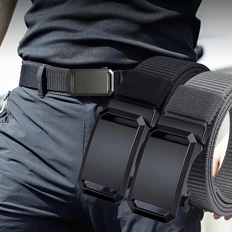 Leather Workout Belt - Men Outdoor Tactical Belt Daily Workout