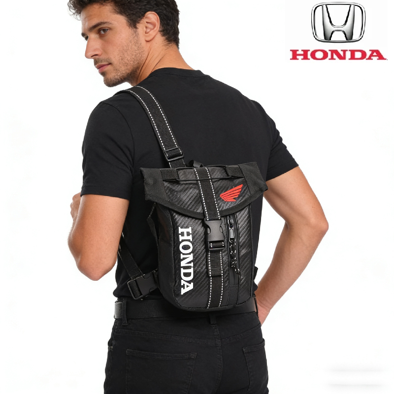 Leatherwork Fasteners - Honda Racing Motorcycle Waist Bag Waterproof