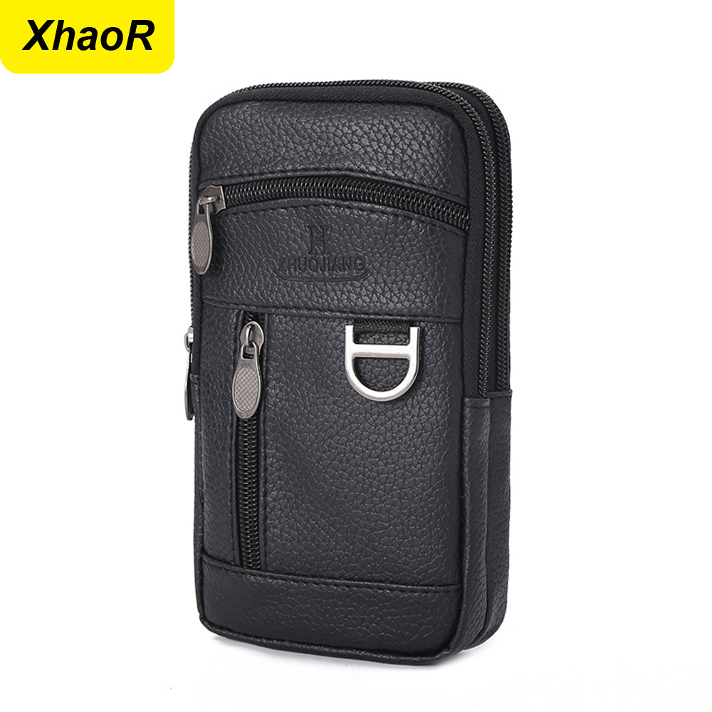 Leatherwork Fasteners - Men Waist Bag Mobile Phone Bag