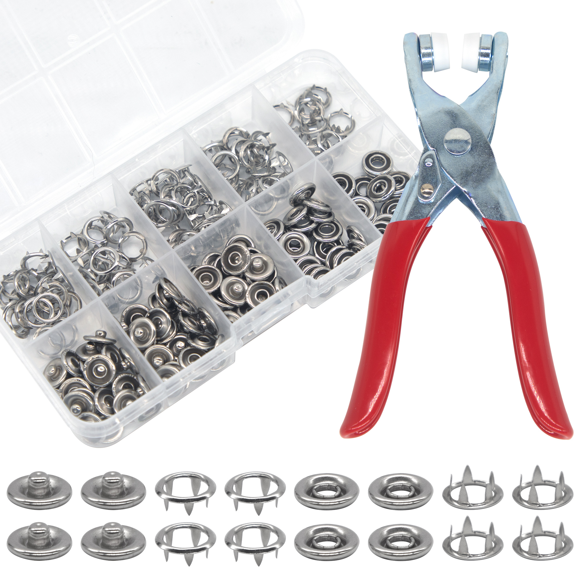Snap Fastener Setter - 50 Sets Snap Fasteners Kit Tool,
