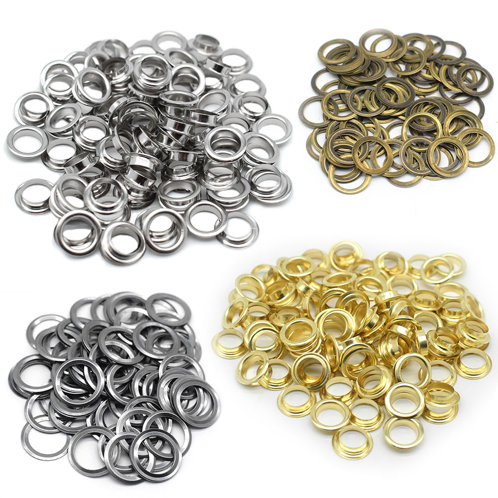 Leatherwork Eyelets - 100 Sets Metal Eyelets Grommet LeatherCraft