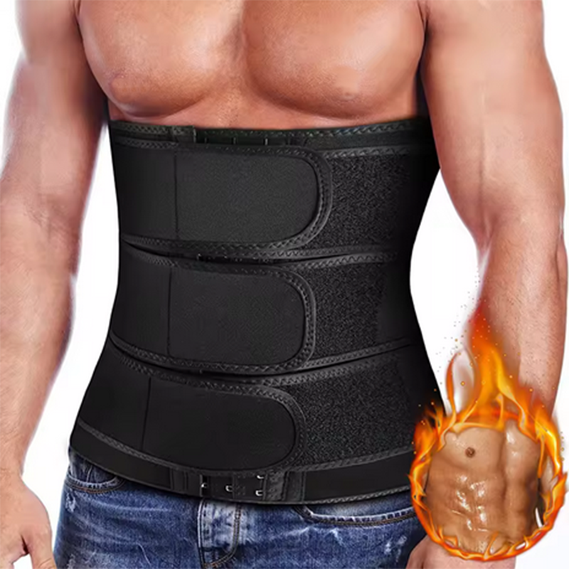 Leather Workout Belt - Mens Waist Trainer Corsets Fitness Trimmer