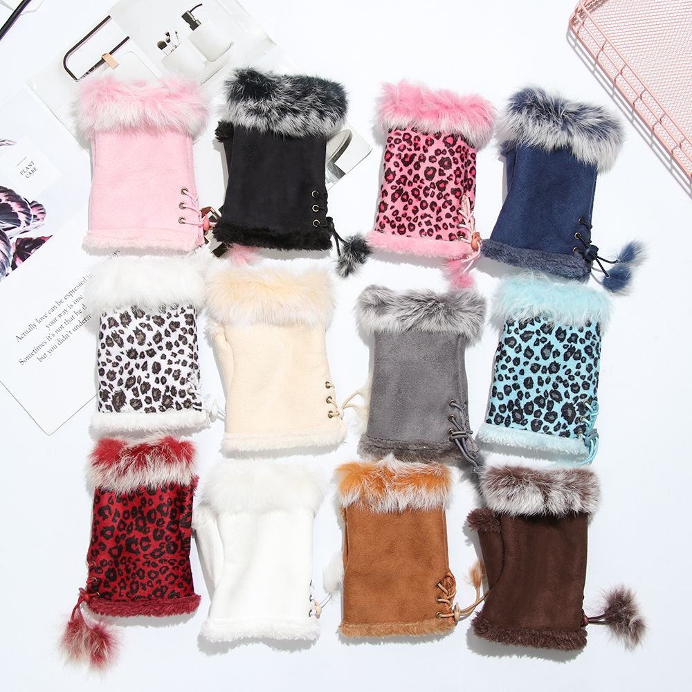 1 Pair New Fashion Faux Rabbit - Leather Work Winter Gloves 리뷰 및 가격