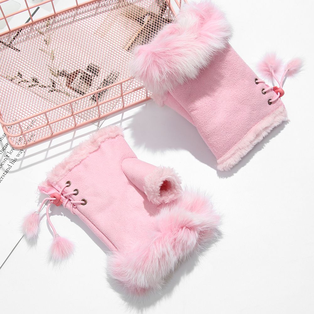 1 Pair New Fashion Faux Rabbit - Leather Work Winter Gloves 리뷰 및 가격