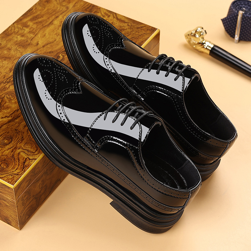 Men's Patent Leather Brogue Dr - Leather Work Oxfords 리뷰 및 가격
