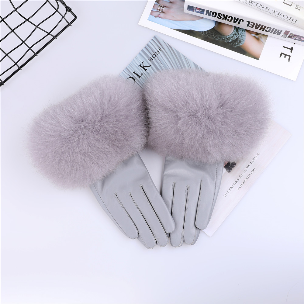 Sheepskin Natural Fox Fur Trim - Leather Work Winter Gloves 리뷰 및 가격