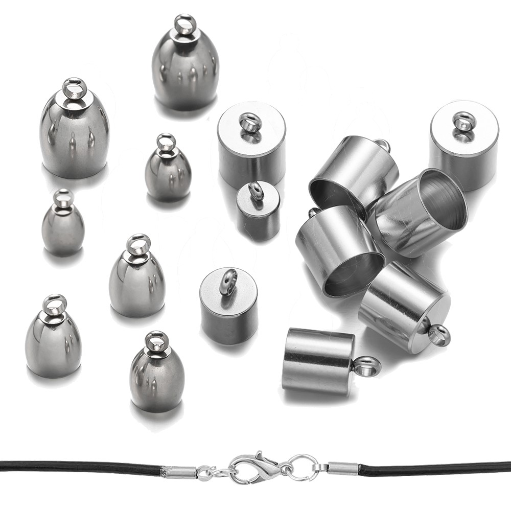 20pcs Tube End Caps Stainless  - Leatherwork Diy 리뷰 및 가격