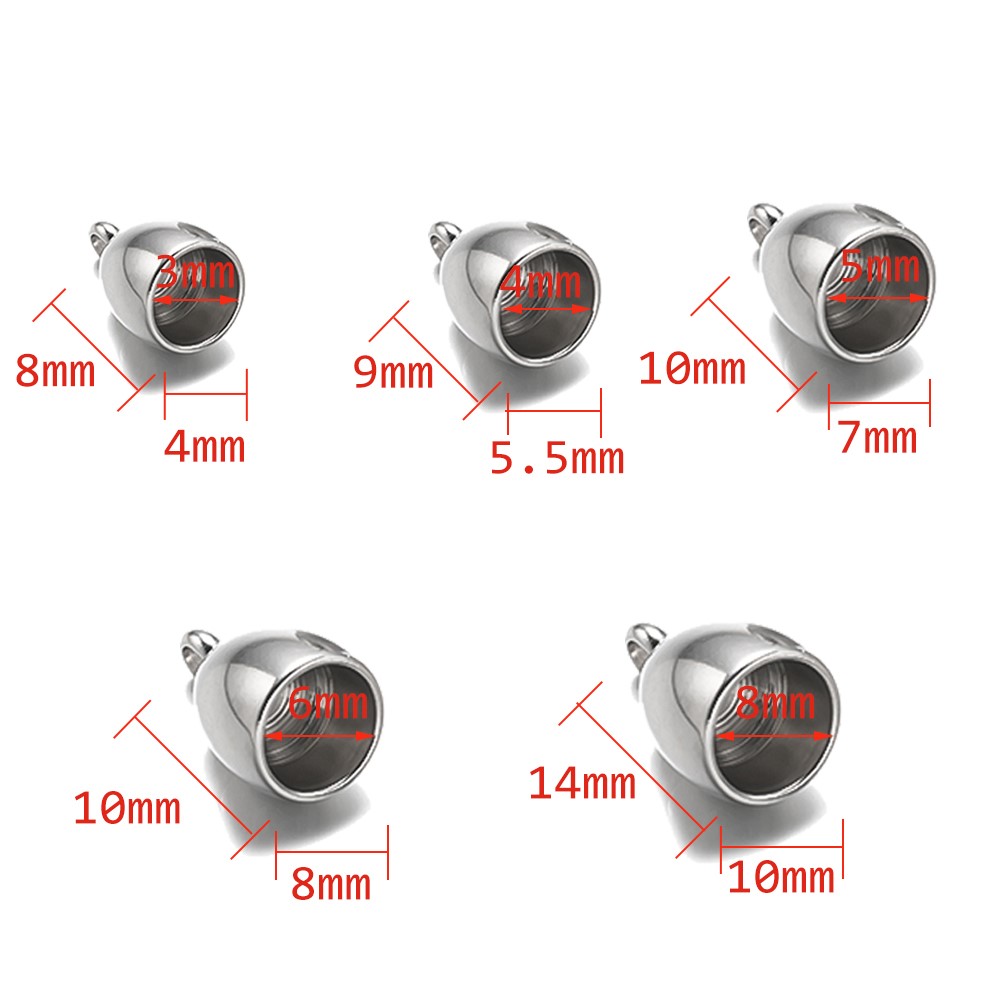 20pcs Tube End Caps Stainless  - Leatherwork Diy 리뷰 및 가격