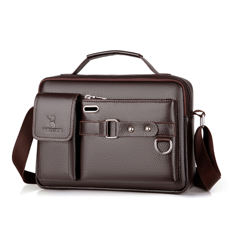 Brand Men Shoulder Bag Pu Leat - Leather Work Handbags 리뷰 및 가격