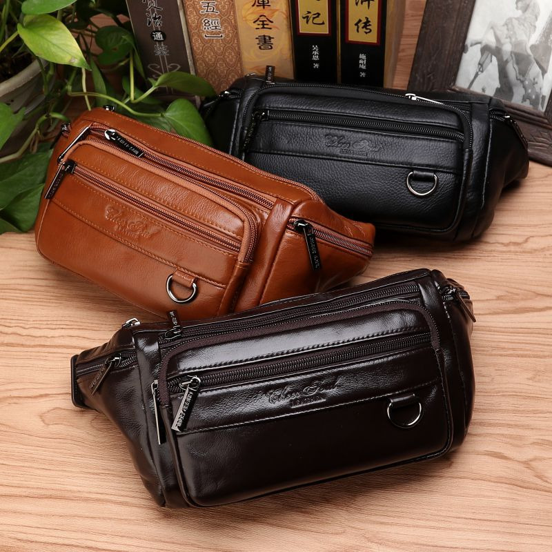 Men Waist Fanny Bags Sling Che - Leatherwork Fasteners 리뷰 및 가격