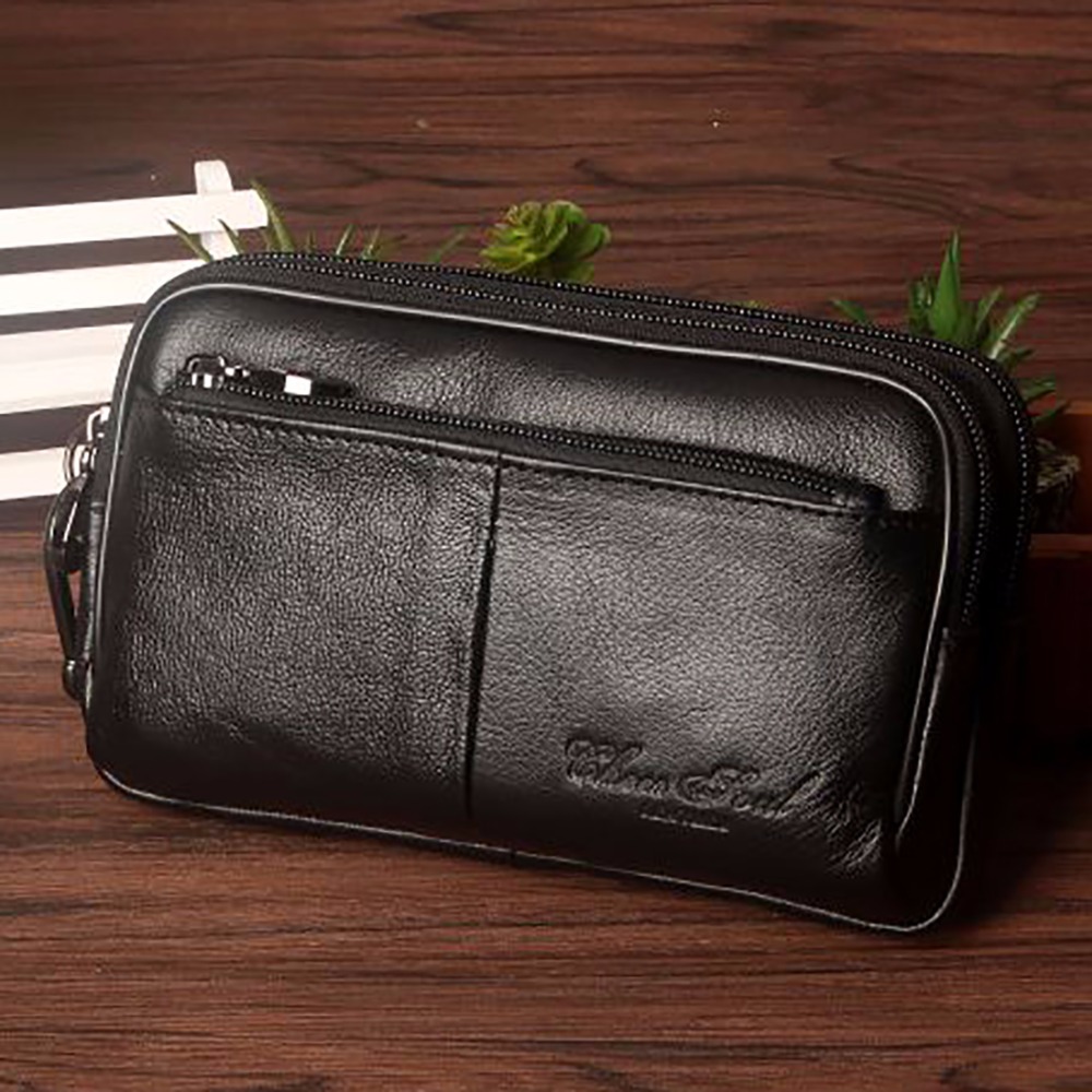 Men Clutch Waist Pack Bag Cell - Leatherwork Fasteners 리뷰 및 가격