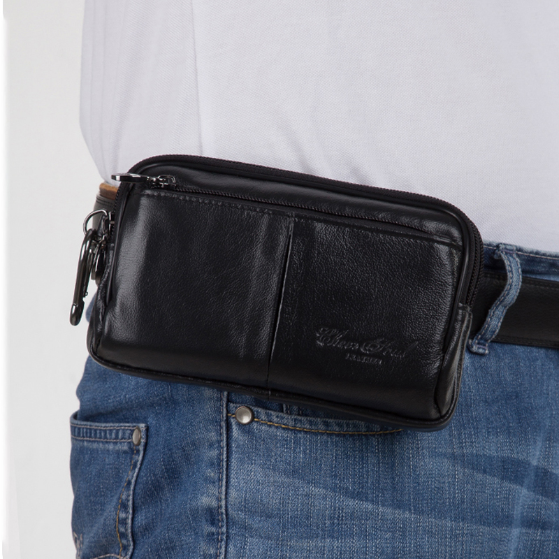 Men Clutch Waist Pack Bag Cell - Leatherwork Fasteners 리뷰 및 가격