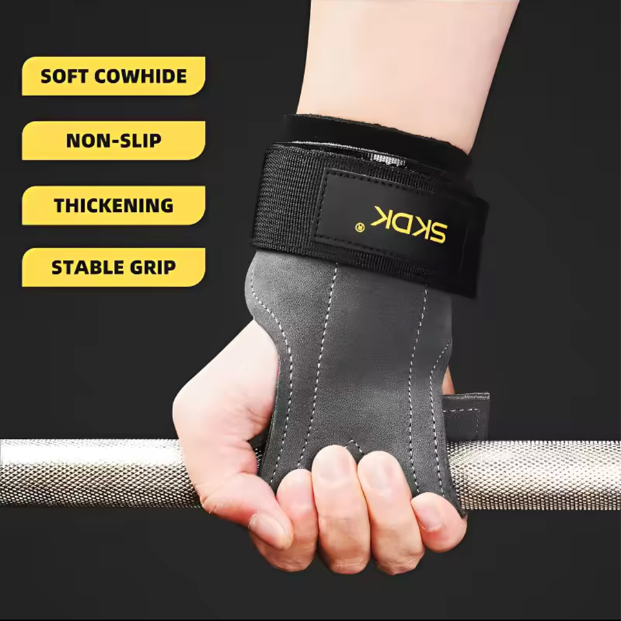 2Pcs Cowhide Gym Gloves Grips  - Leather Workout Belt 리뷰 및 가격