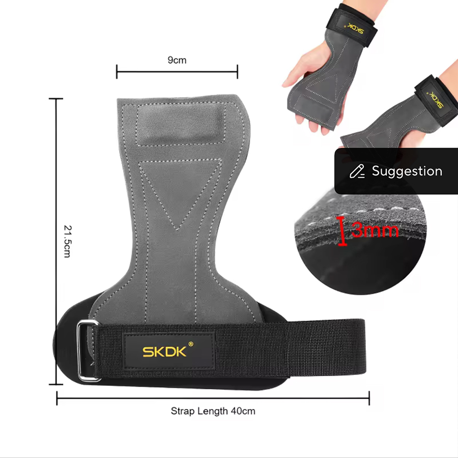 2Pcs Cowhide Gym Gloves Grips  - Leather Workout Belt 리뷰 및 가격