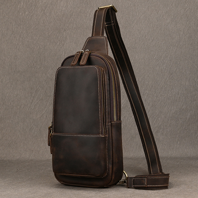 Genuine Leather Chest Bag Man' - Leatherwork Fasteners 리뷰 및 가격