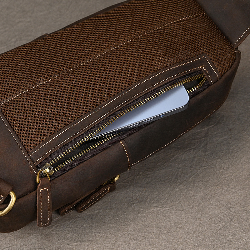 Genuine Leather Chest Bag Man' - Leatherwork Fasteners 리뷰 및 가격