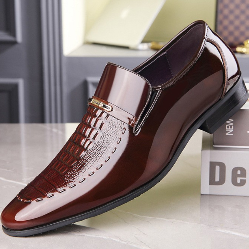 Men Leather Shoes Patent Leath - Leather Work Oxfords 리뷰 및 가격