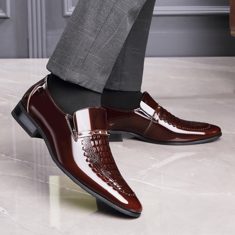 Men Leather Shoes Patent Leath - Leather Work Oxfords 리뷰 및 가격