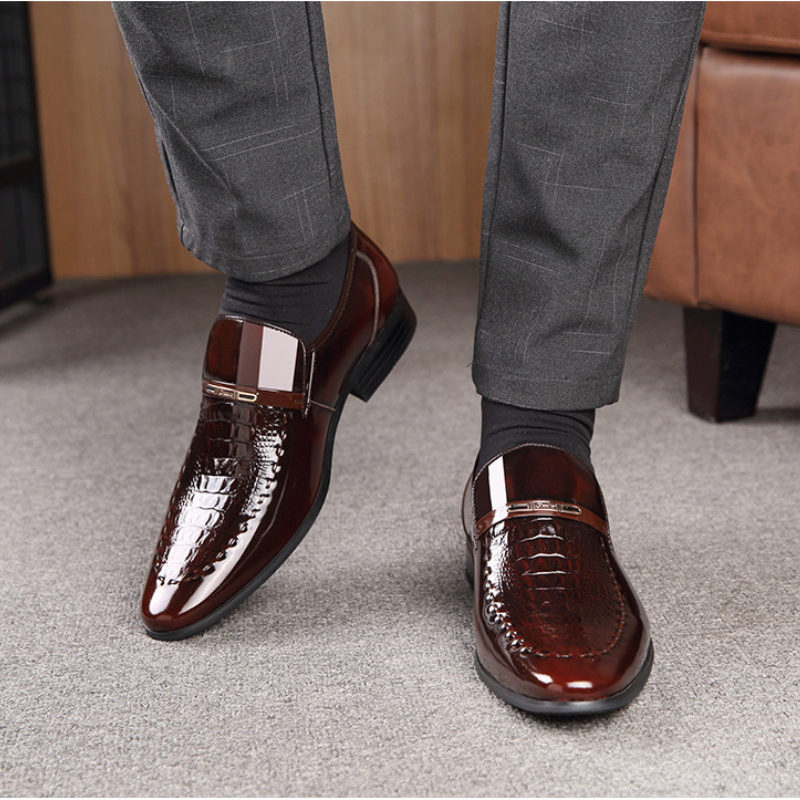 Men Leather Shoes Patent Leath - Leather Work Oxfords 리뷰 및 가격