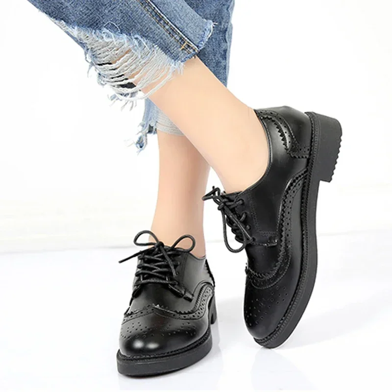 2025 Autumn Women Oxford Flats - Leather Work Oxfords 리뷰 및 가격