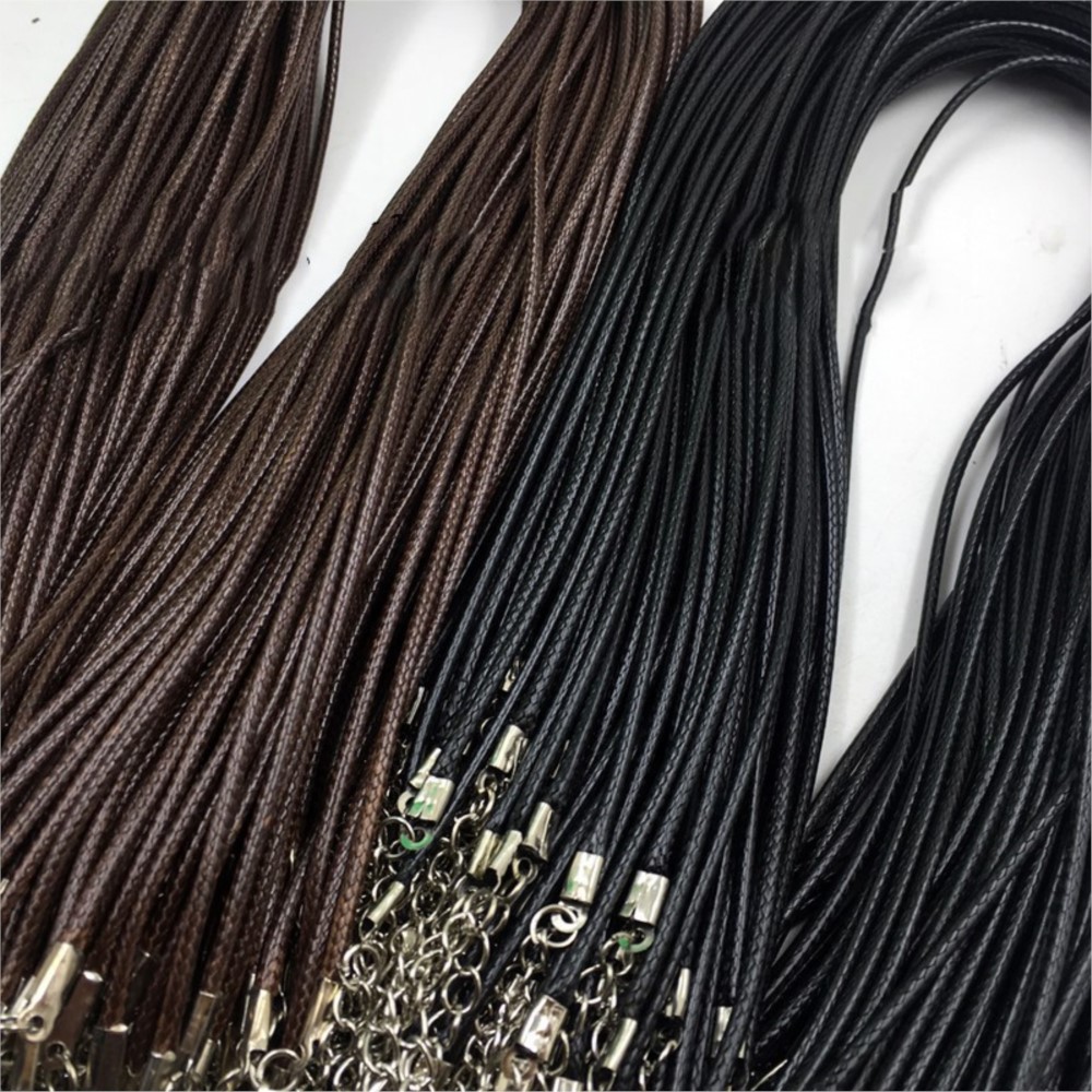 20pcs 45cm Brown Waxed Necklac - Leatherwork Diy 리뷰 및 가격