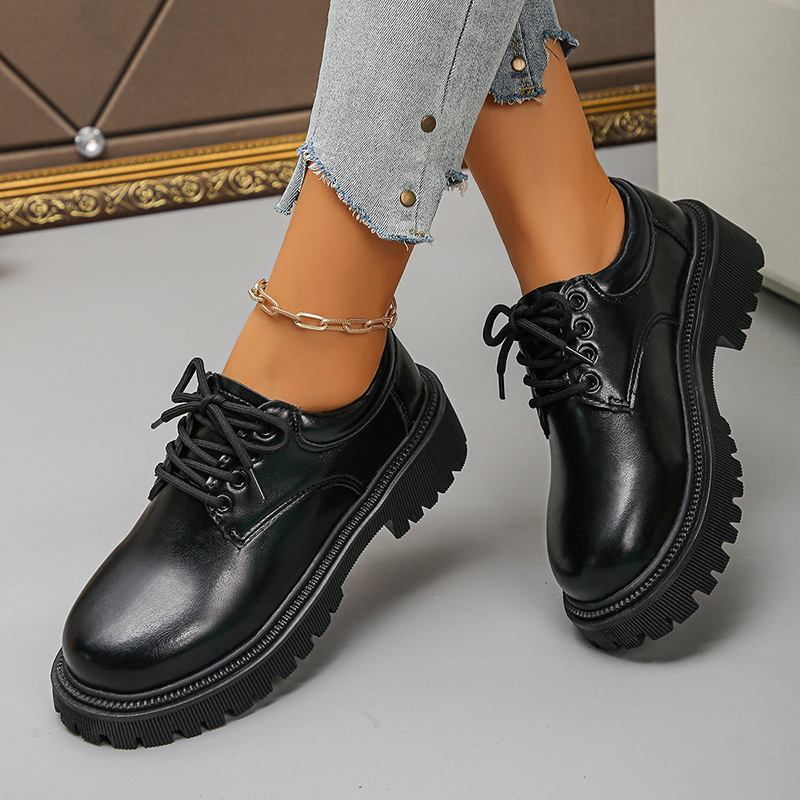 Women's Platform Oxford Shoes  - Leather Work Oxfords 리뷰 및 가격