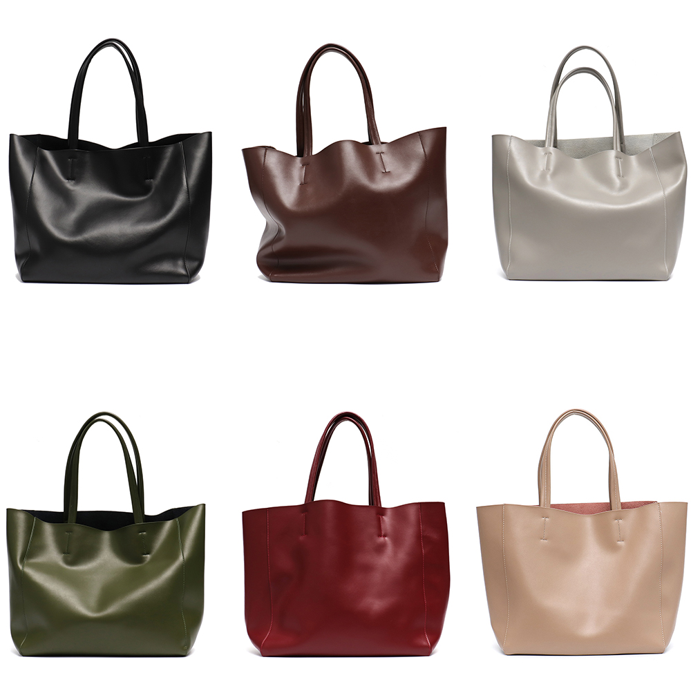 Minimalist Big Tote Bag Women  - Leather Work Handbags 리뷰 및 가격