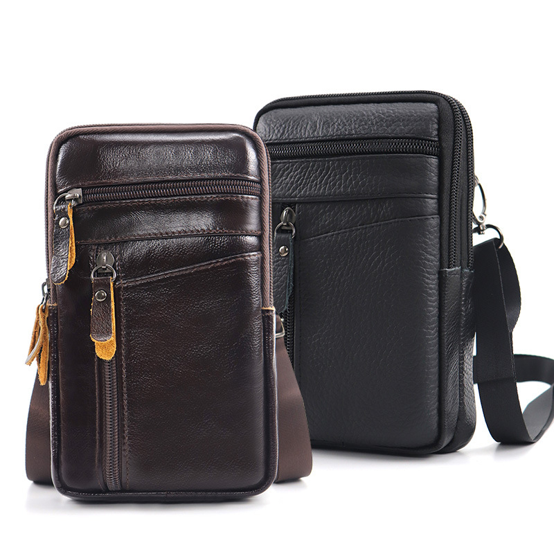 Men Luxury Genuine Leather Pho - Leatherwork Fasteners 리뷰 및 가격