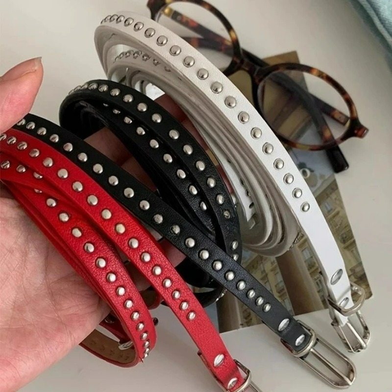 Punk Double Loop Thin Belt Ret - Leatherwork Eyelets 리뷰 및 가격