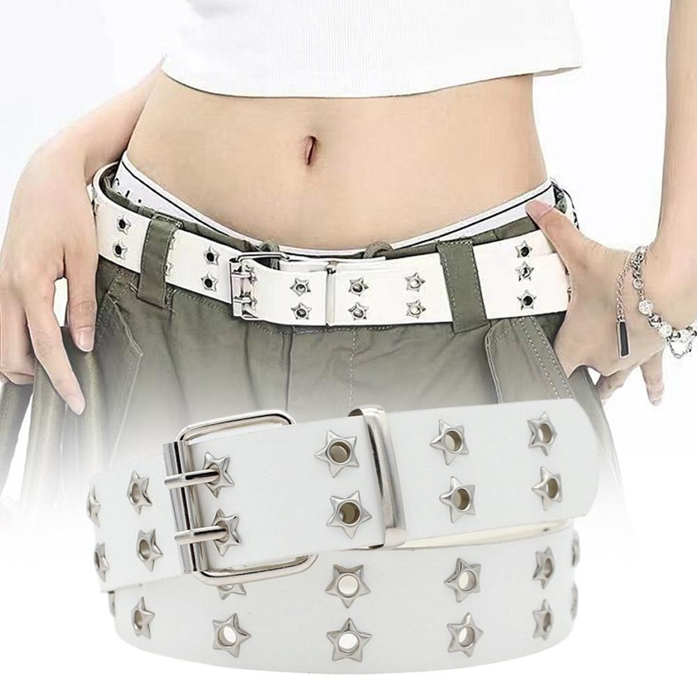 Y2K Punk Rivet Leather Belts D - Leatherwork Eyelets 리뷰 및 가격