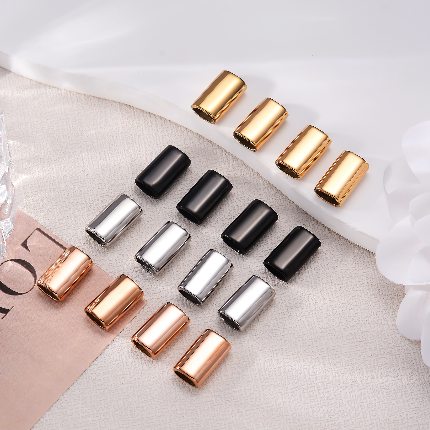 6PCS Stainless Steel Charm Sli - Leatherwork Diy 리뷰 및 가격