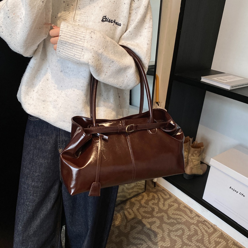 Winter Oil PU Leather Hobo Han - Leather Work Handbags 리뷰 및 가격