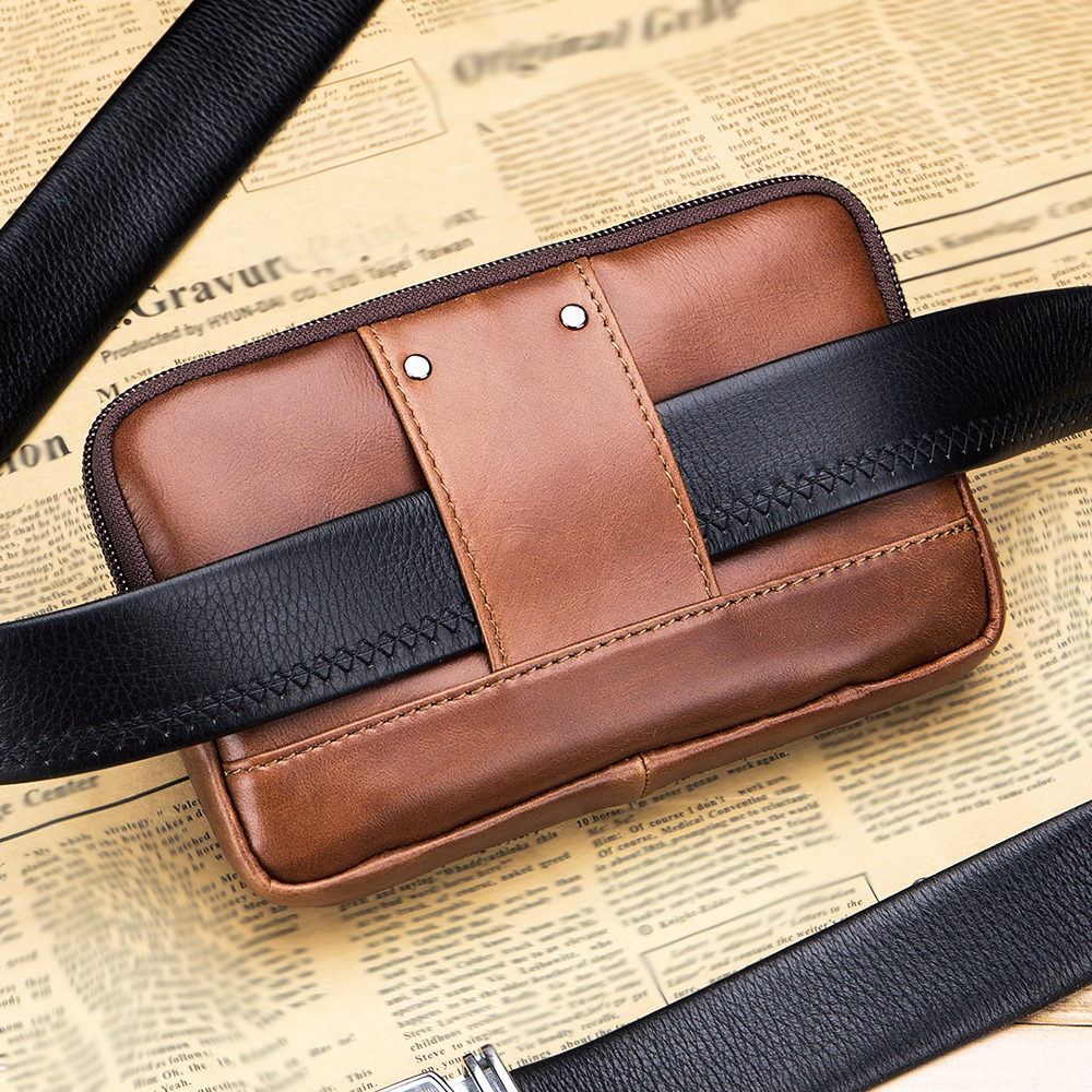 Genuine leather men's waist ba - Leatherwork Fasteners 리뷰 및 가격