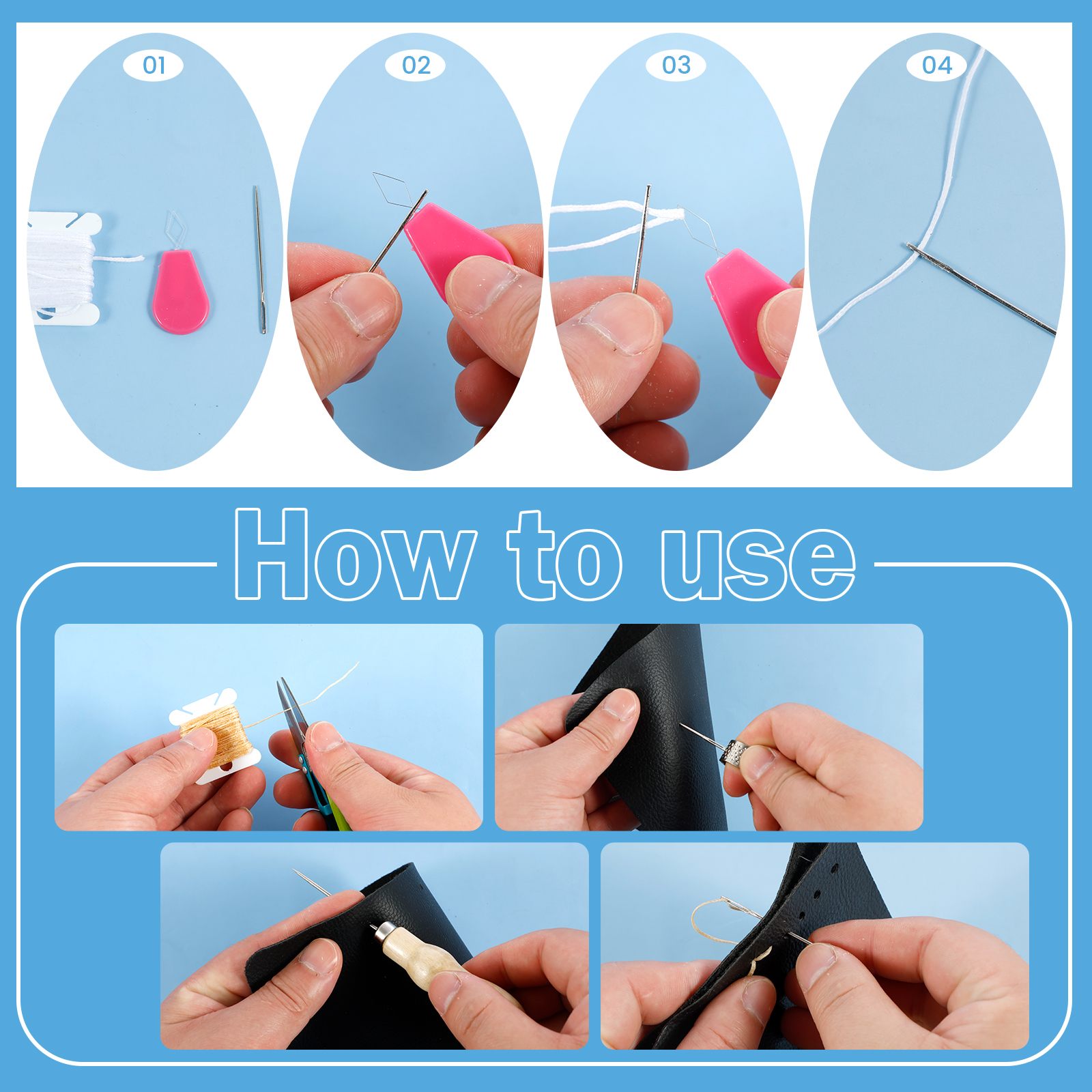 Leather Sewing Kit Portable Le - Upholstery Leather Work 리뷰 및 가격