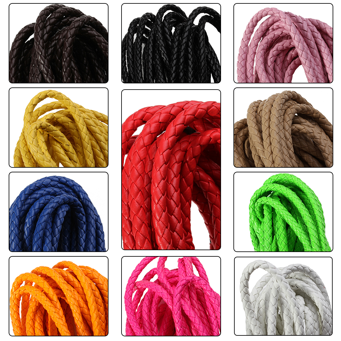 5 Yards/lot 6/7mm Braided Leat - Leatherwork Diy 리뷰 및 가격