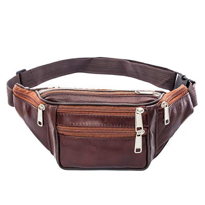Genuine Leather Waist Bag Men  - Leatherwork Fasteners 리뷰 및 가격