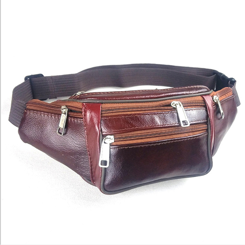 Genuine Leather Waist Bag Men  - Leatherwork Fasteners 리뷰 및 가격