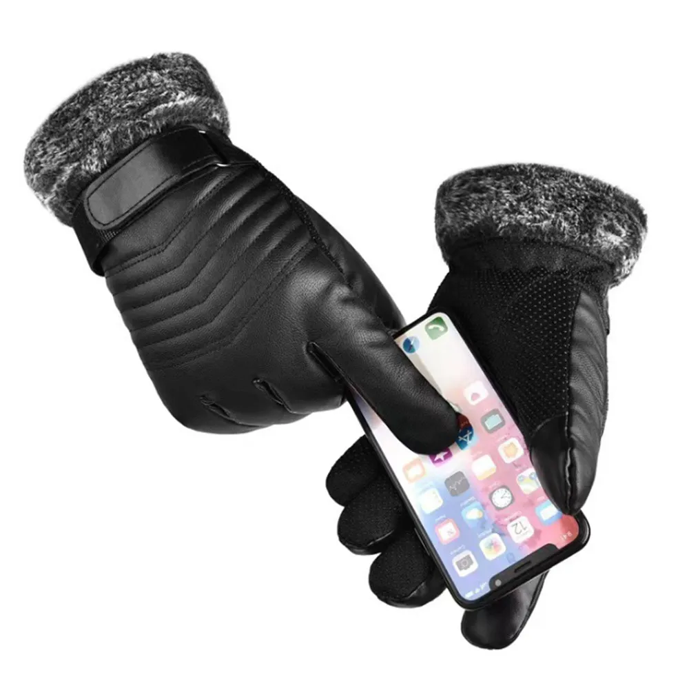Gloves Winter MEN'S Fur Mouth  - Leather Work Winter Gloves 리뷰 및 가격