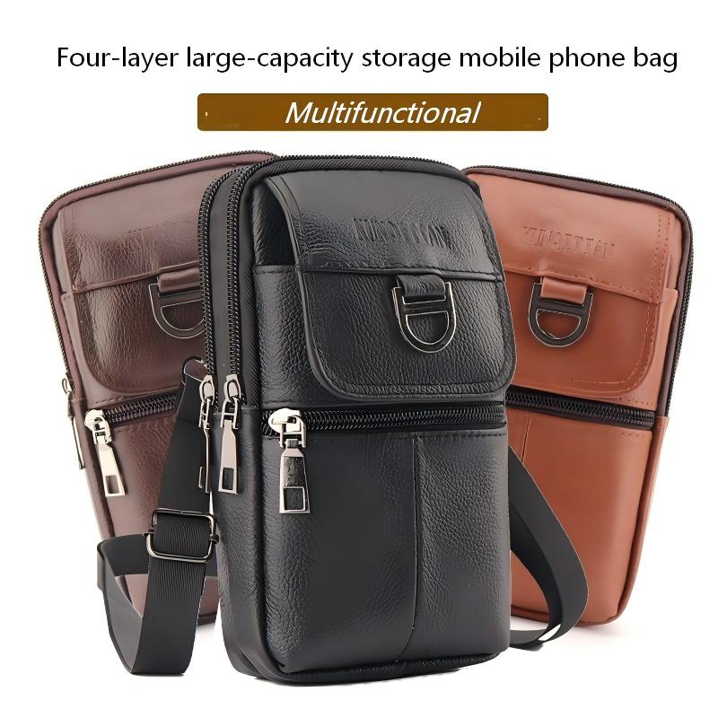 Men's Leather Waist Bag - Larg - Leatherwork Fasteners 리뷰 및 가격