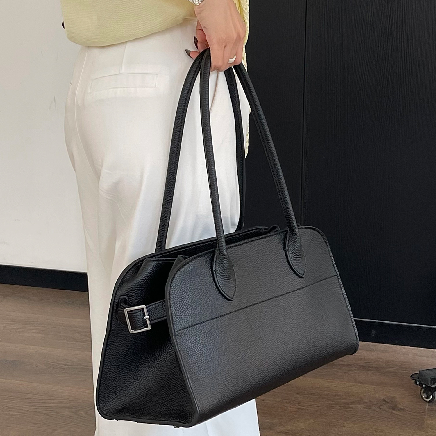 Litchi Grain Texture Tote Bag  - Leather Work Handbags 리뷰 및 가격